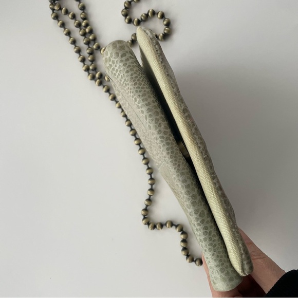 Free People Crossbody Purse Bag Beaded Strap Boho Bohemian Green - Picture 2 of 10